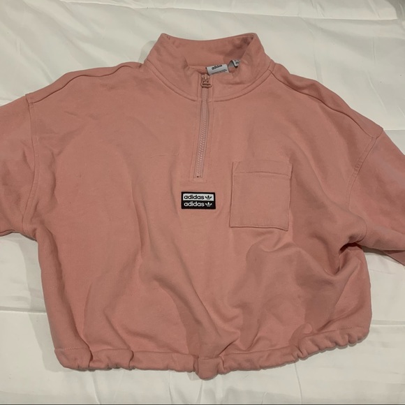 adidas quarter zip peachy cinch sweatshirt - Picture 3 of 8